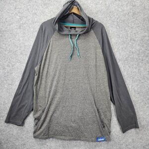 Jason Wu Hoodie Pullover Men Large Gray Raglan Colorblock Travel Comfort EVA AIR